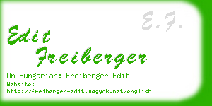 edit freiberger business card